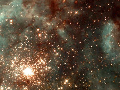 Apod 2007 May 6 Star Cluster R136 Bursts Out