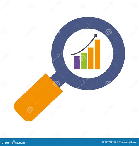 Loupe With Bar Chart Stock Illustration Illustration Of Format 299780716