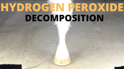 Decomposition Of Hydrogen Peroxide Dramatic Chemical Reaction With