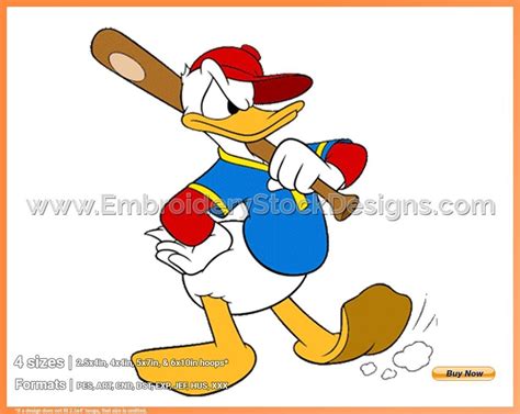 Donald Duck 4 Disney Baseball Sports Disney Character Designs In 4
