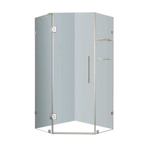 Aston Neoscape 36 Inch X 36 Inch X 72 Inch Frameless Shower Stall With Glass Shelves In The