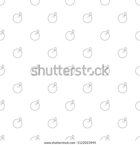 Orange Fruit Background Line Icon Linear Stock Vector Royalty Free