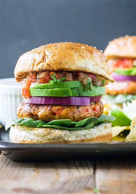 Coat or marinade chicken thighs and breast to create the perfect filling for juicy burgers. No Cheese Southwest Grilled Chicken Burger | Healthy ...