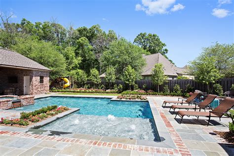 Gunite Pool With Waterfall Baton Rouge Pools Baton Rouge