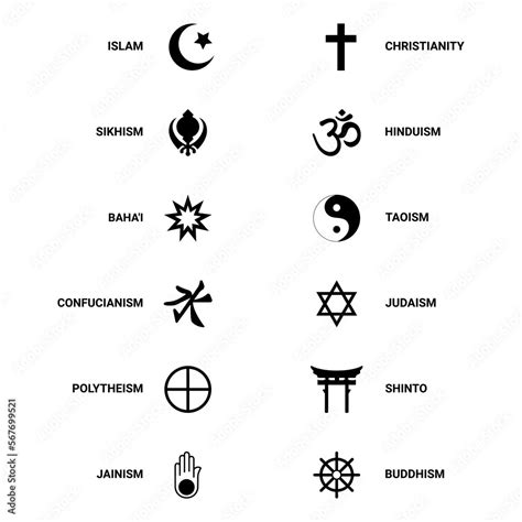 Vektorov Grafika Symbols Of World Religion Signs Of Religious