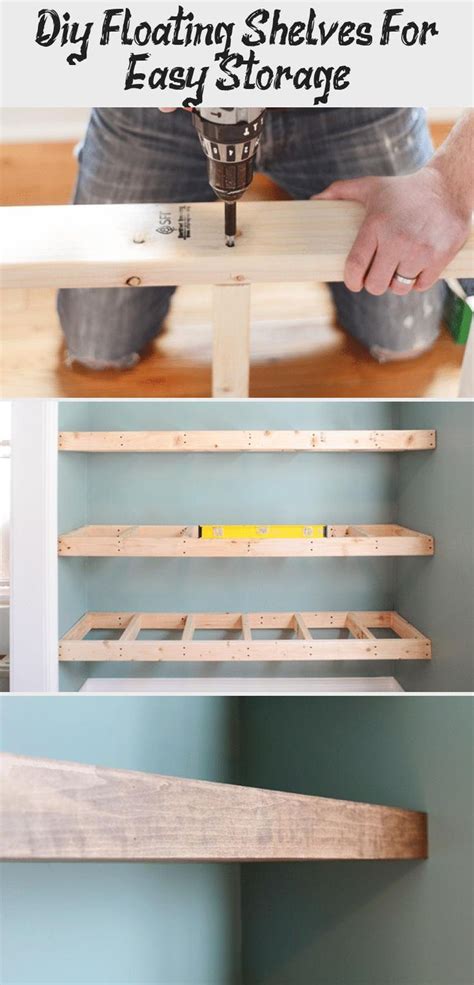 Diy Floating Wood Shelves In The Workshop Via Yellow Brick Home