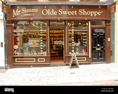 London Uk August 17 2010 Outside View Of An Oldstyle Sweet Shop In