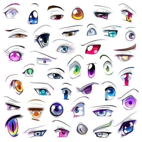 An Image Of Many Different Colored Eyes