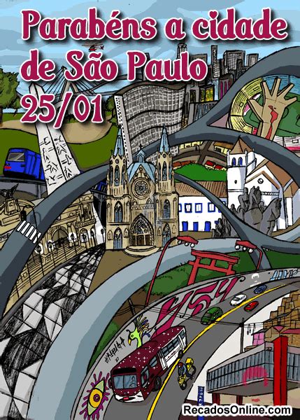 Parabéns a cidade de São Paulo imagem RecadosOnline