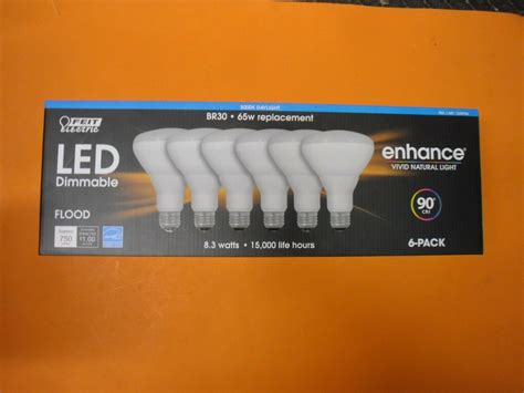 2 X 6 Pack Feit Electric Led Dimmable Br30 83w65w Daylight Flood
