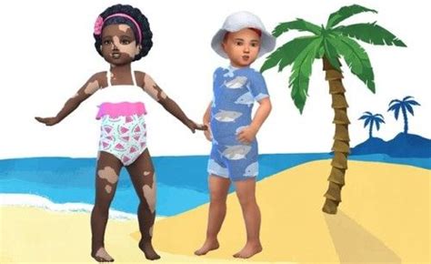 Pin By The Kings On Sims 4 Maxis Match Cc Toddlers Swimwear Toddler