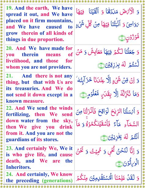 Read Surah Al Hijr With English Translation Quran O Sunnat