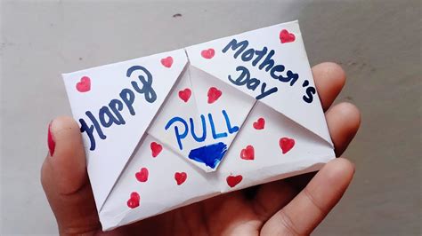 Diy Pull Tab Origami Envelope Card Diy Surprise Message Card Letter
