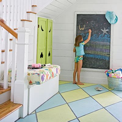 Painting older solid wood floors can give them new life without the expense and mess of refinishing them. DIY: Painting Your Kids Playroom or Bedroom Floor - Design Dazzle