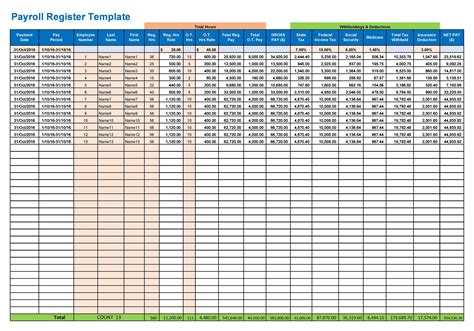6 Microsoft Excel Payroll Template Excel Templates Excel Templates Riset
