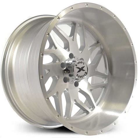 22x12 Xtreme Force Xf 2 Silver Full Brushed Rwd Wheels And Rims