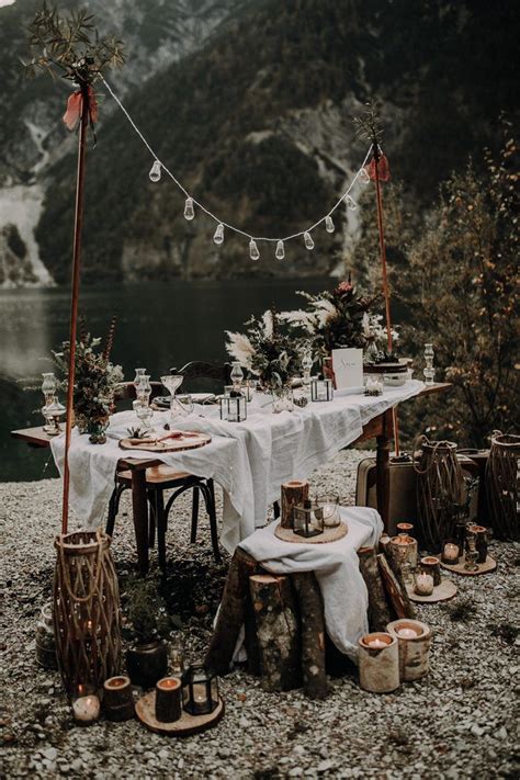 just the perfect setup for a boho elopement 🥂 image by kathrinkrok elopement inspiration