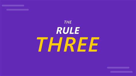 Using The Rule Of Three For Successful Presentations