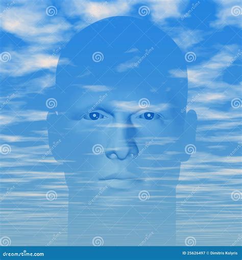 Man Cloudy Sky Stock Illustration Illustration Of Figure 25626497