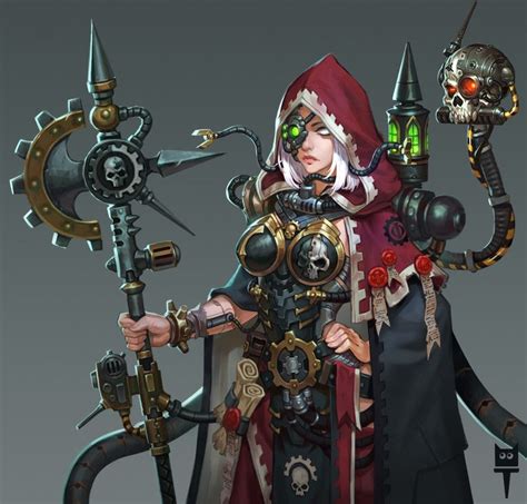 Female Tech Priest Art Warhammer K Various Artists Free Download Borrow And