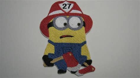 Despicable Me Minion Fireman Firefighter With Axes Etsy