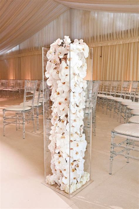 Acrylic Lucite Tall Column Centerpiece Stand Etsy Wedding