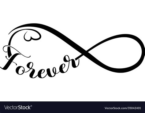 Forever Isolated On White Background Royalty Free Vector