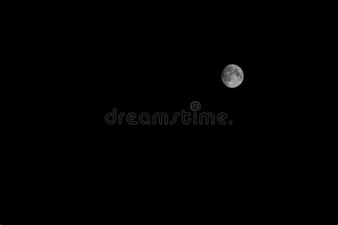 Full Moon In The Dark Black Sky Stock Image Image Of Nature
