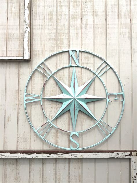 Nautical Compass Wall Art Nautical Decor Nautical By Honeywoodhome