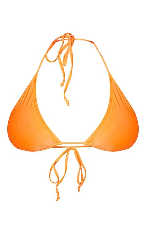 Plus Orange Mix Match Bikini Top Prettylittlething Usa