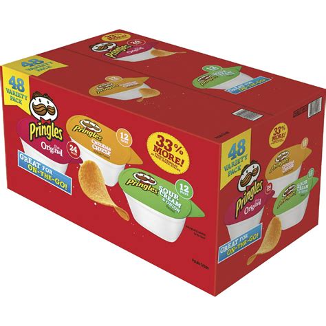 Pringles Keb14991 Crisps Grab N Go Variety Pack 48 Box Walmart