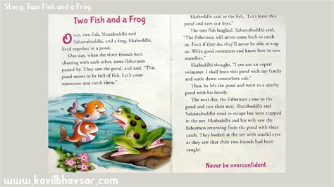 Many wonderful free childrens books are available to read at children's storybooks online. Two Fish and a Frog | English Story Reading for Kids | Pre ...