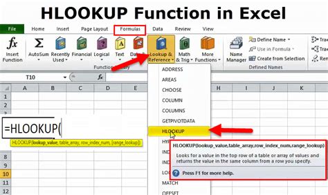 The vlookup formula searches for a value in the first column of an array and returns a value to the right of that array. HLOOKUP Function (formula, examples) | How to Use HLOOKUP ...