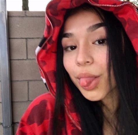 Latina Girl Aesthetic With Red Hoodie