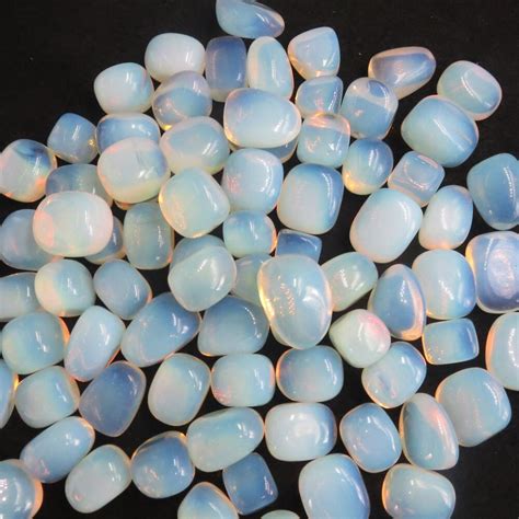 200g Opal Opalite Tumbled Stones Large Round Shape Reiki Healing