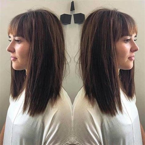 As we know short layered bob hairstyles with fringe appears simple, but it is clearly very tricky. Long bob | Hair styles, Lob haircut, Thick hair styles