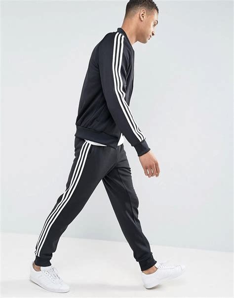 Adidas Originals Cotton Superstar Cuffed Track Pants Aj6960 In Black