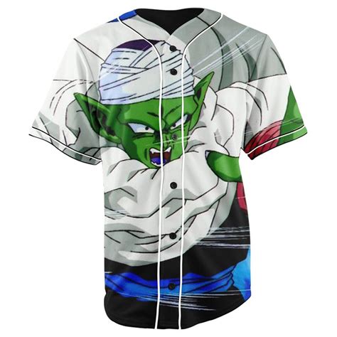 Dbz son goku kame symbol black baseball jersey $ 39.99 $ 33.99. Piccolo Dragon Ball Z Button Up Baseball Jersey - JAKKOU††HEBXX