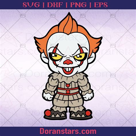 Baby Pennywise Svg Cute Pennywise Chibi Svg Halloween Horror Clown