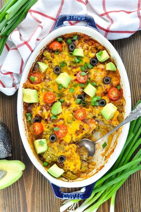 Brown ground beef with onion and sprinkle with salt and pepper as desired. Dump-and-Bake Chiles Rellenos Casserole | Recipe | Chile ...