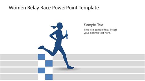 Relay Race Winning Powerpoint Finish Line Slidemodel