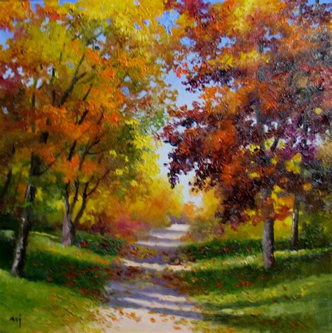 Nels Everyday Painting Fall Strolling Sold