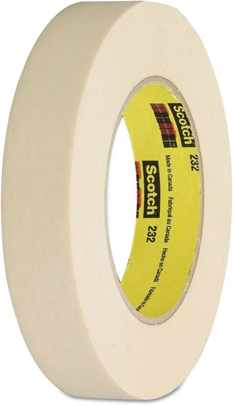 3m scotch 232 high performance masking tape 250 degree f temperature 27 lbs in x tensile tan