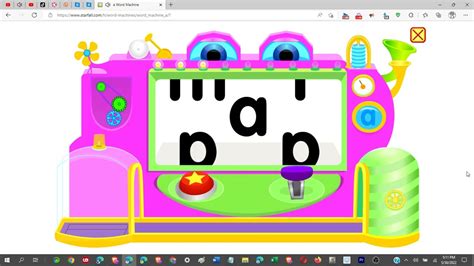Short Vowel Lowercase A Word Machine By Starfall Part 2 Youtube