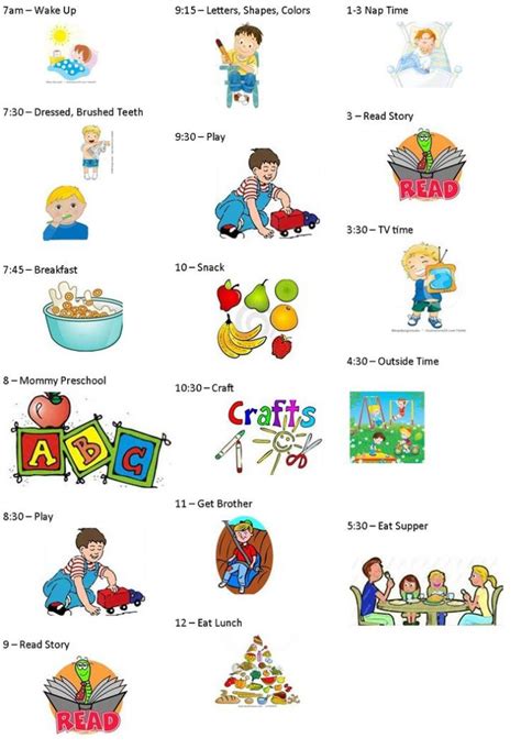 Toddler Schedule Clipart 20 Free Cliparts Download Printable Schedule