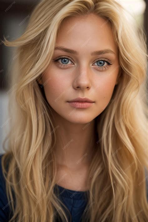 Premium Ai Image Swedish Girl Portrait Closeup Blonde Girl