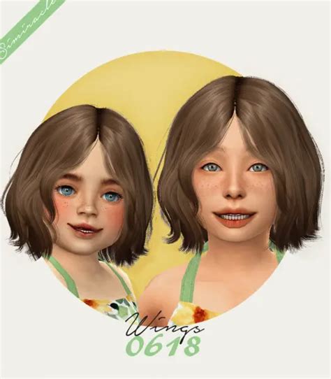 Simiracle Wings 0618 Hair Retextured Sims 4 Hairs