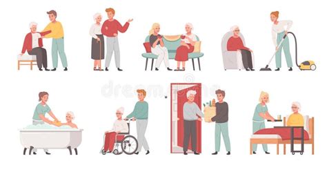 Caring Elderly Caregivers Stock Illustrations 12 Caring Elderly Caregivers Stock Illustrations