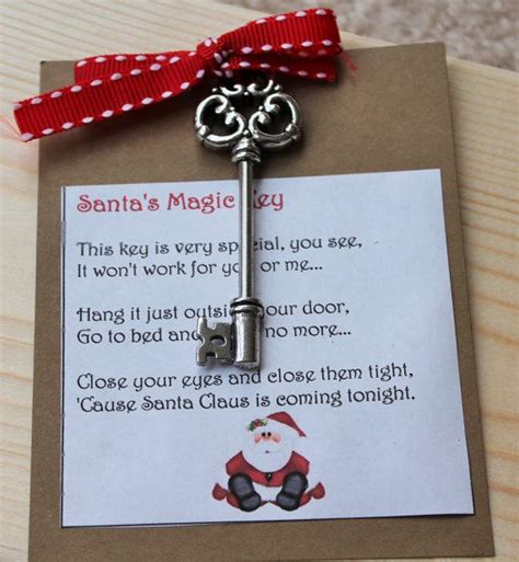 Santas Magic Key With Poem And Decorative Card Santas Magic Key
