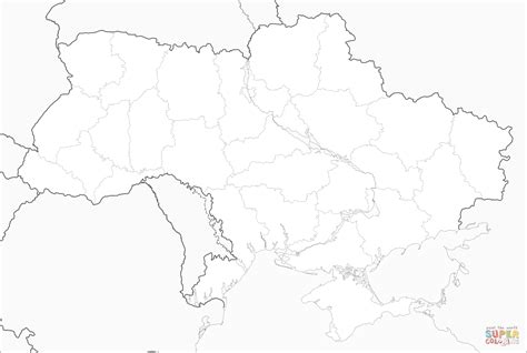 Ukraine Map Coloring Page Free Printable Coloring Pages
